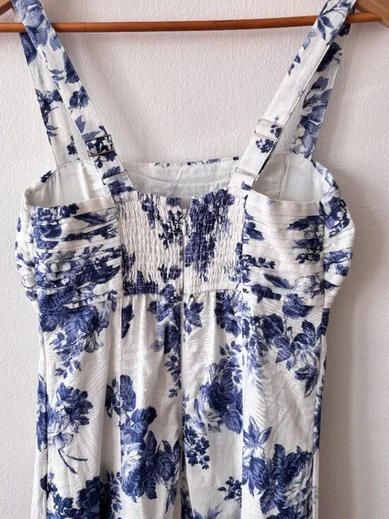 Abercrombie & Fitch Emerson Fit & Flare Linen Midi Dress - Picture 9 of 10